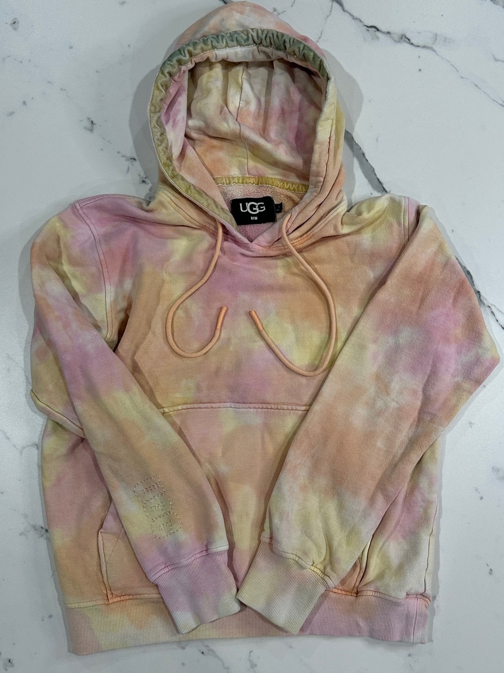 UGG Daniela Pastel Tie Dye Hoodie Sweatshirt Size S
